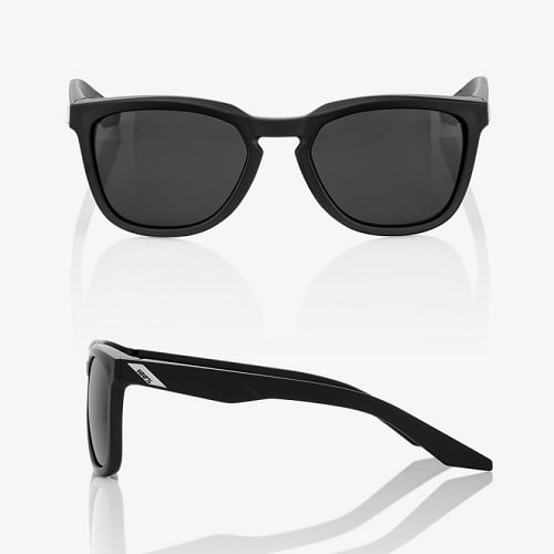 100% Hudson occhiali da sole sportivi Soft Tact Black - Smoke Lens -1