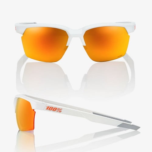 Sunglasses SPORTCOUPE Matte White - HiPER Red Multilayer Mirror - Image 2