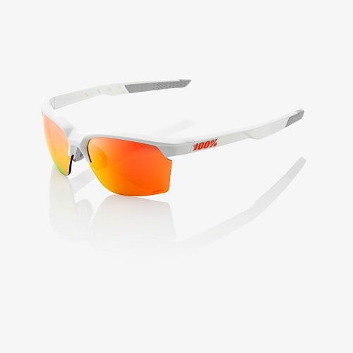 Sunglasses SPORTCOUPE Matte White - HiPER Red Multilayer Mirror - Image 3