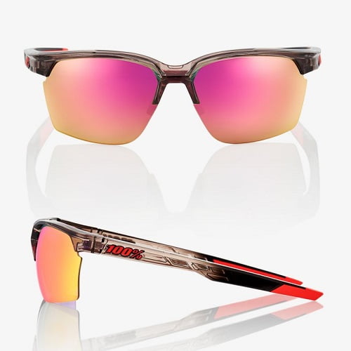 Sunglasses SPORTCOUPE Polished Translucent Crystal Smoke Purple Multilayer Mirror - Image 2