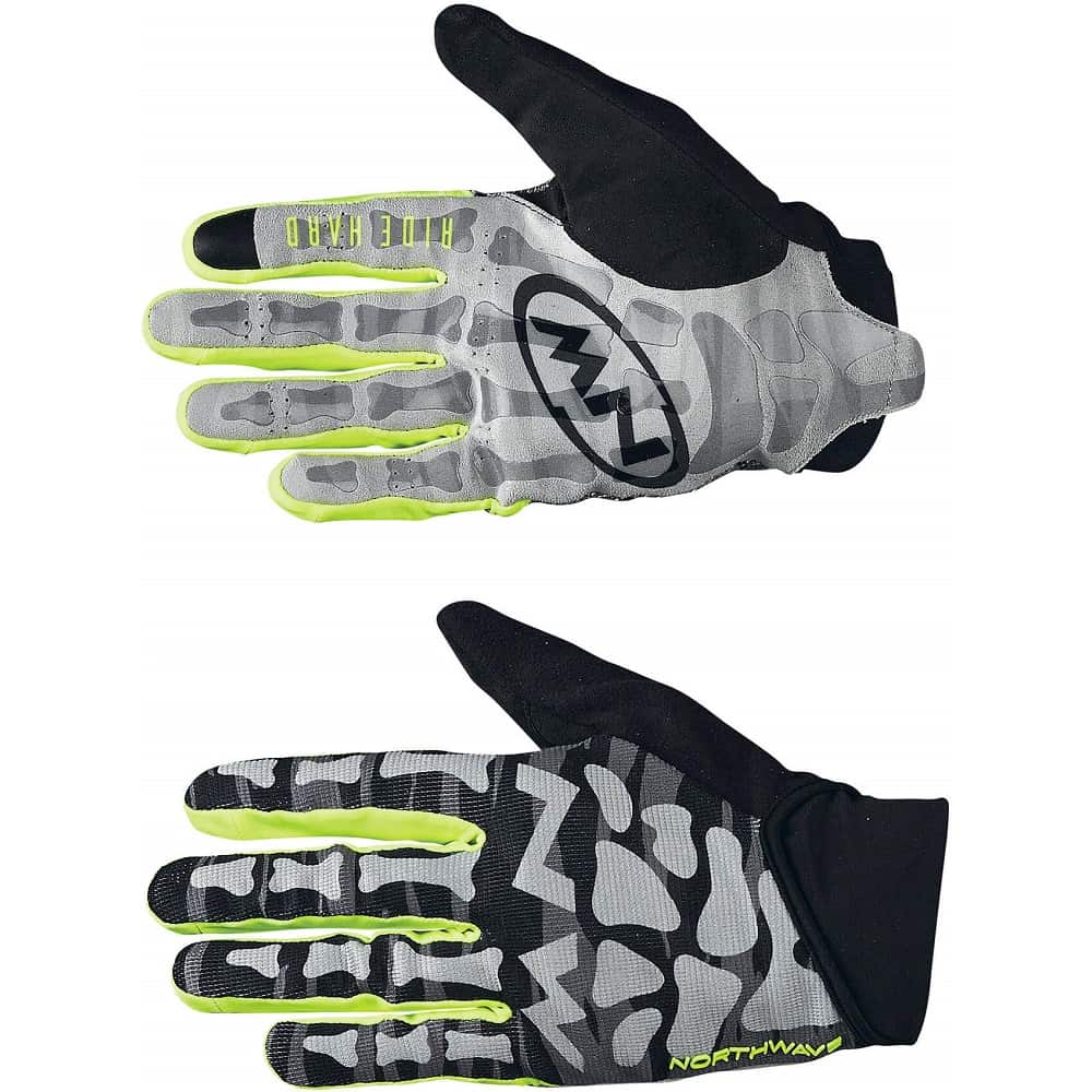 Northwave Skeleton Original Guanti Black - Yellow Fluo