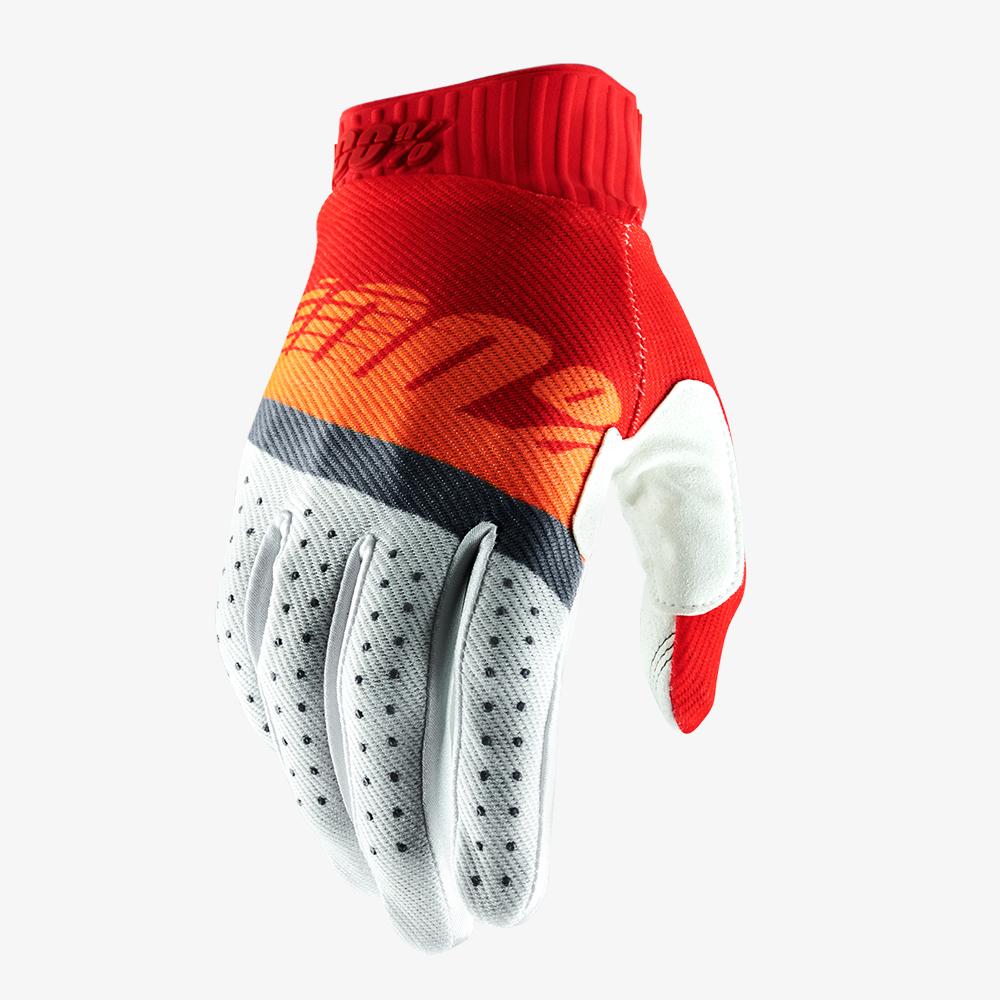 Ride100% RIDEFIT Red-Fluo Orange-Slate Blue guanti mtb lunghi