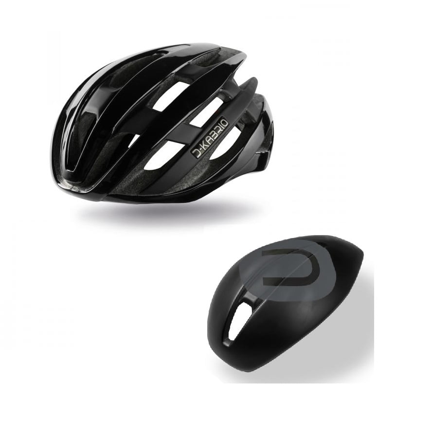 Dotout Kabrio HT Casco Bici da Corsa nero lucido - Nero Opaco