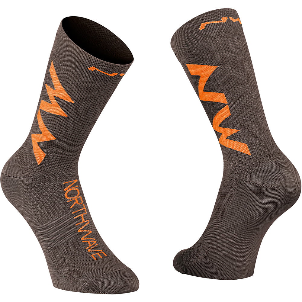 NORTHWAVE EXTREME AIR SOCKS - ANTHRA/SIENA ORANGE Calzini ciclismo estivi