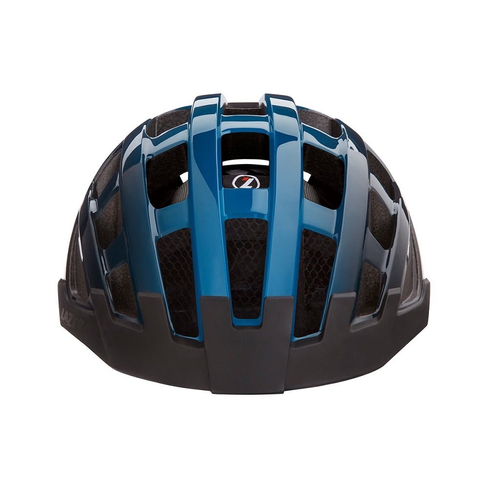 Lazer Compact DLX Casco Bici con Frontalino e luce posteriore - Blu Nero