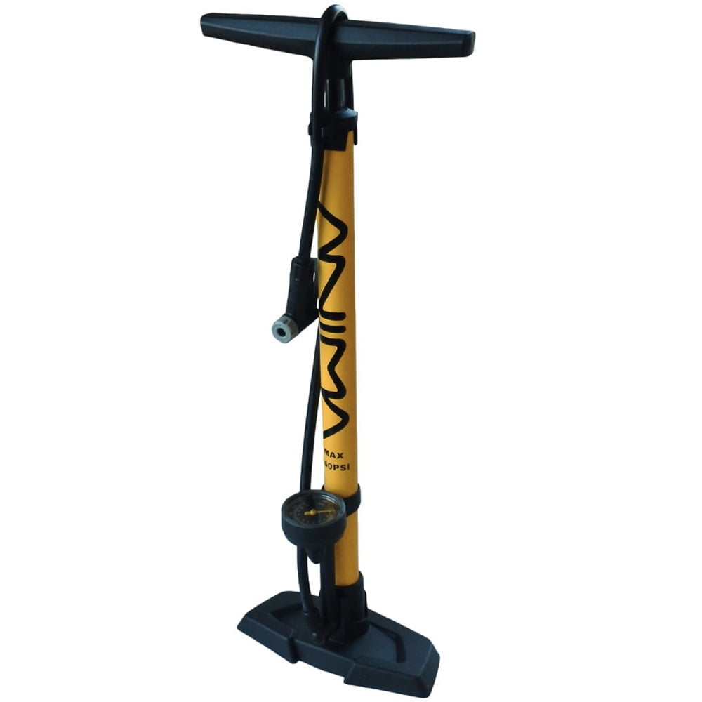 Anima Pompa a terra con manometro 160 Psi - Gialla