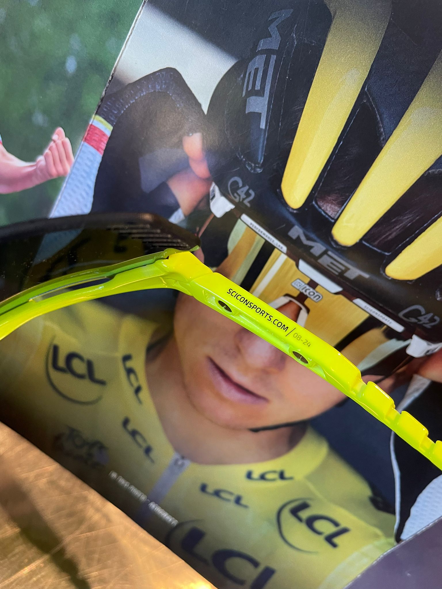 Scicon AEROSHADE KUNKEN TOUR Occhiale Sportivo (Yellow Fluo/Blue Mirror) - immagine 9