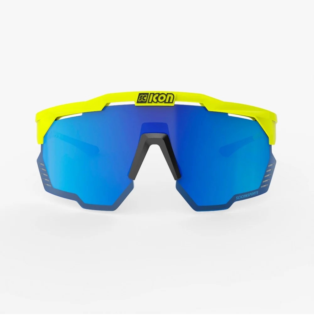 Scicon AEROSHADE KUNKEN TOUR Occhiale Sportivo (Yellow Fluo/Blue Mirror) - immagine 6