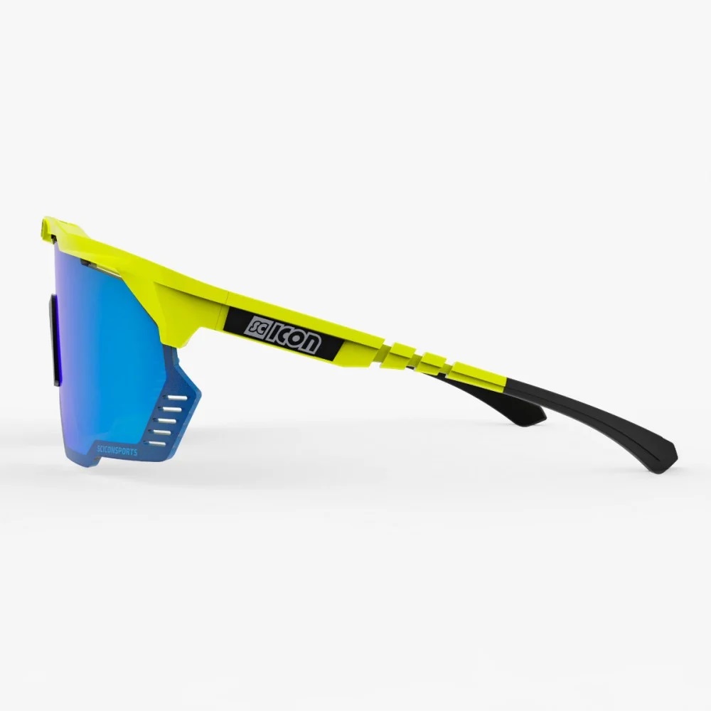 Scicon AEROSHADE KUNKEN TOUR Occhiale Sportivo (Yellow Fluo/Blue Mirror) - immagine 7