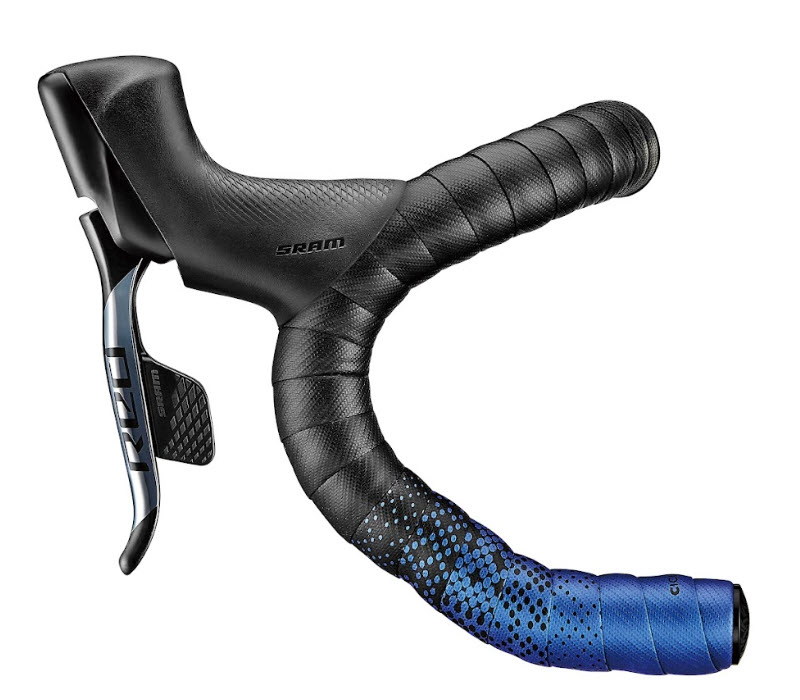 nastro manubrio imbottito nero e blue ciclovation seitex