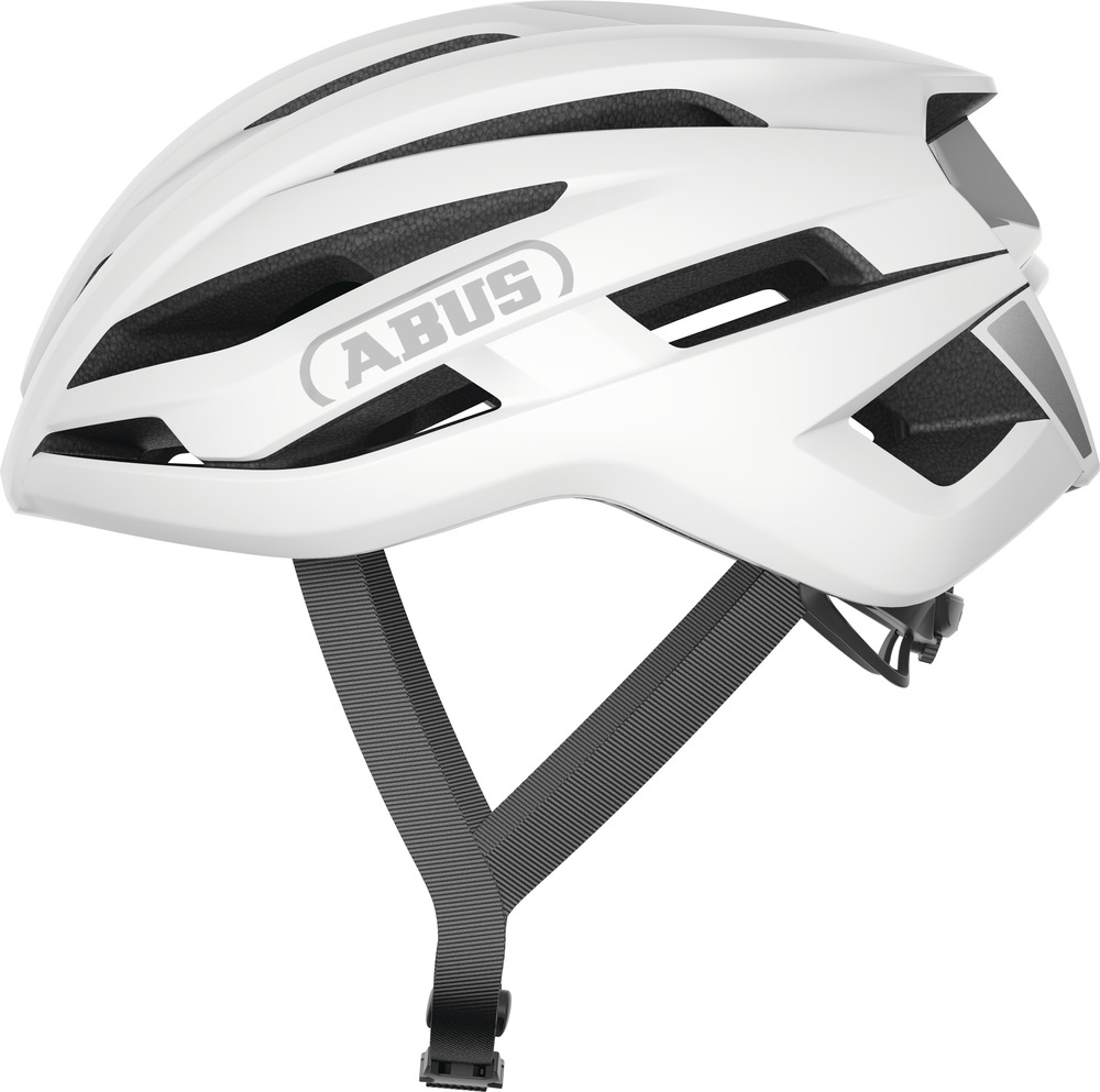 casco bici bianco opaco abus stormchaser ace polar white
