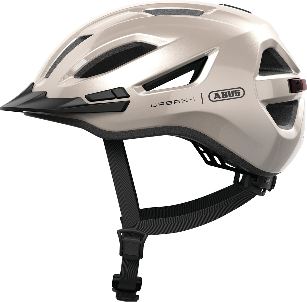 casco abus urban-i champagne vista laterale