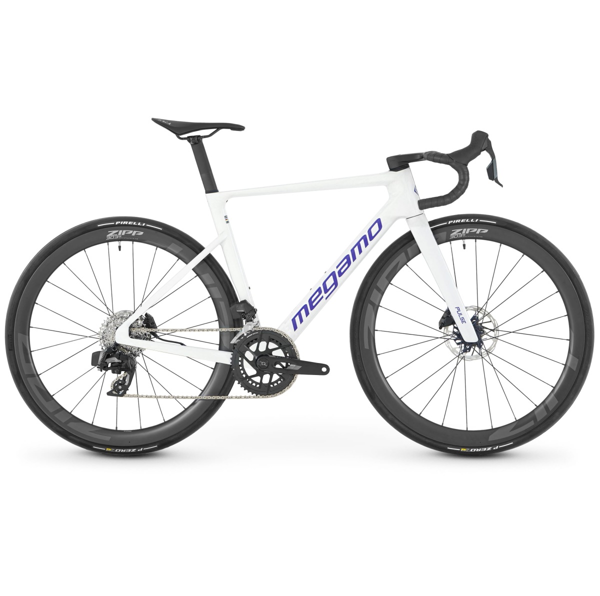 megamo pulse 07 slr White racing bike with sleek design