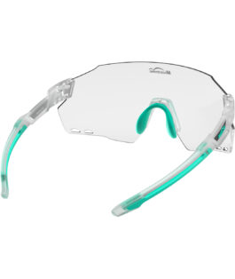 Occhiali Ciclismo Magicshine Windbreaker - Bianco/Azzurro (Lente Fotocromatica)