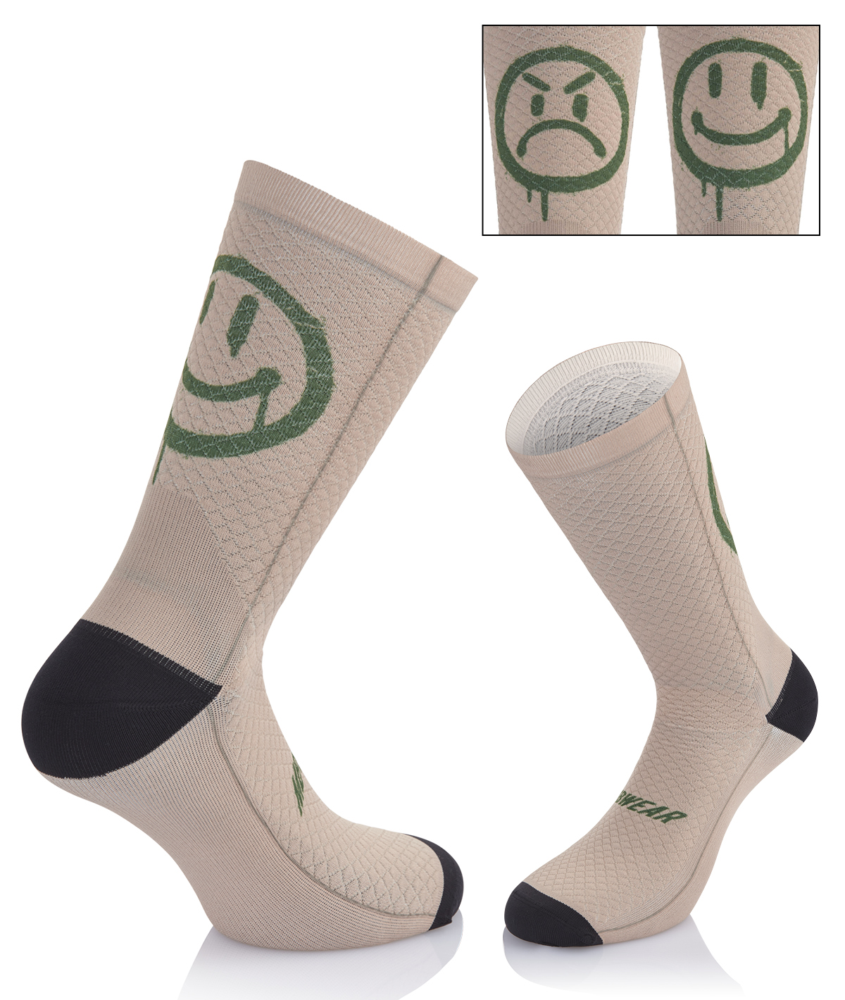 MBWear Smile Emotions – Calzini Ciclismo Tecnici (Brown)