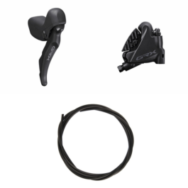 Kit Freno a Disco Idraulico Anteriore Shimano GRX – Leva ST-RX600 (Sx) + Pinza BR-RX400 J-Kit – Nero